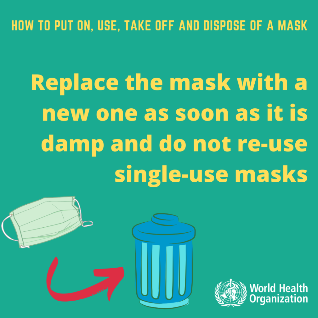 Dispose Mask in bin